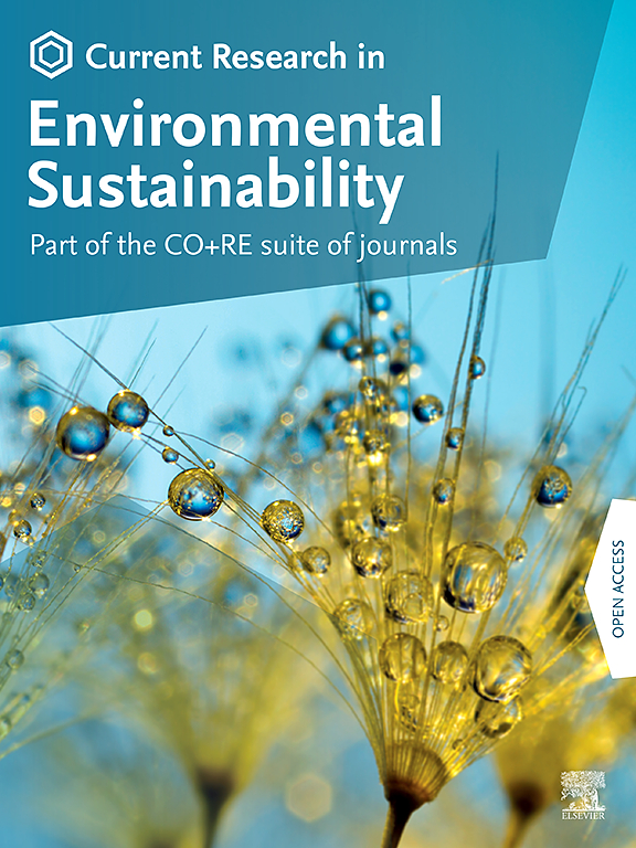 Go to journal home page - Current Research in Environmental Sustainability